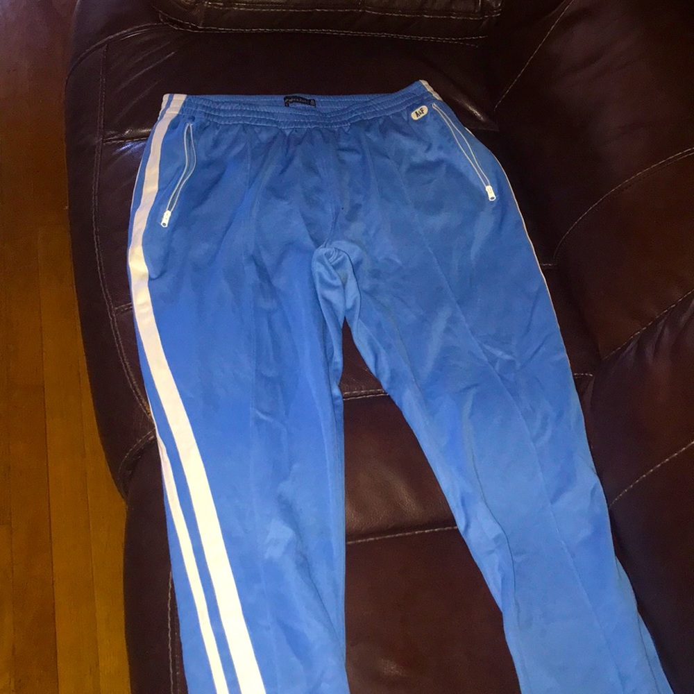 Blue and White Ambercrombie & Fitch sweat pants